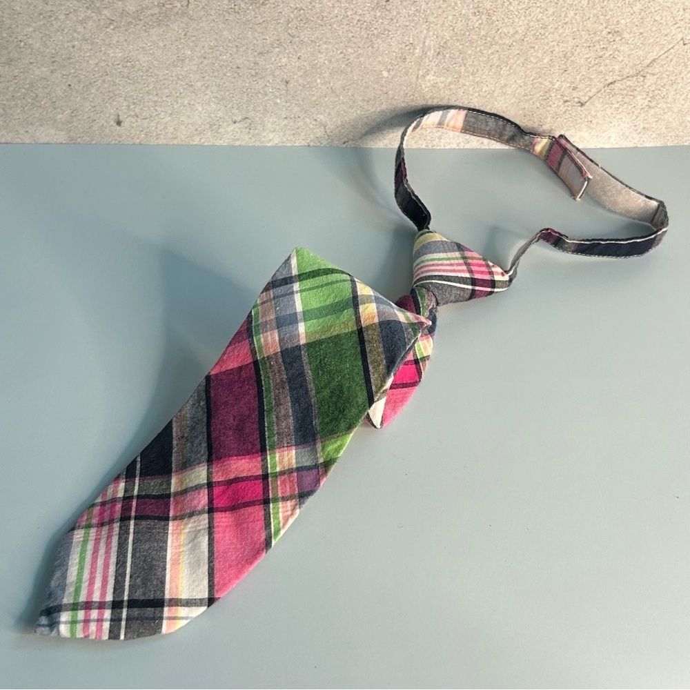 Gymboree Kids Plaid Tie in Pink and Green